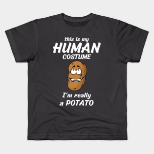 Funny Human Costume Potato Kids T-Shirt